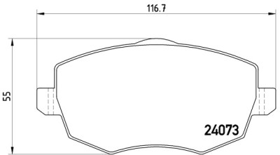 Jeu de 4 plaquettes de frein BREMBO P 23 095