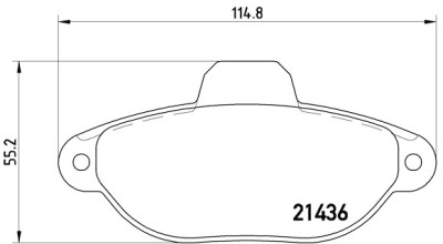 Jeu de 4 plaquettes de frein BREMBO P 23 096