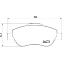 Jeu de 4 plaquettes de frein BREMBO P 23 097