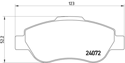 Jeu de 4 plaquettes de frein BREMBO P 23 097