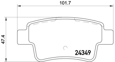 Jeu de plaquettes de frein BREMBO P 23 104