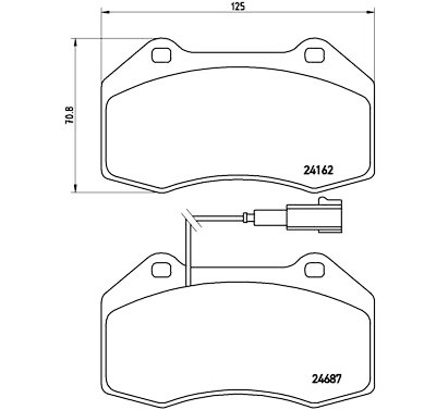 Jeu de 4 plaquettes de frein BREMBO P 23 117