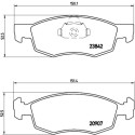Jeu de 4 plaquettes de frein BREMBO P 23 118