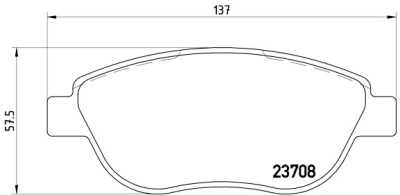 Jeu de 4 plaquettes de frein BREMBO P 23 119