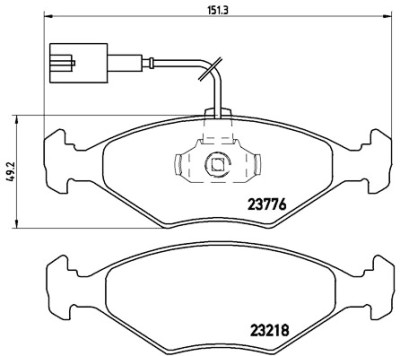 Jeu de 4 plaquettes de frein BREMBO P 23 122