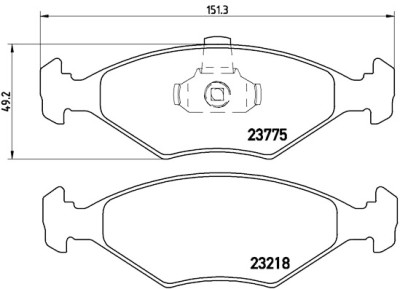 Jeu de 4 plaquettes de frein BREMBO P 23 123
