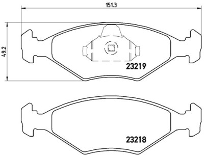 Jeu de 4 plaquettes de frein BREMBO P 23 124
