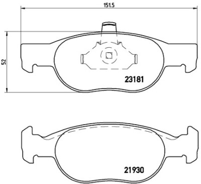 Jeu de 4 plaquettes de frein BREMBO P 23 125