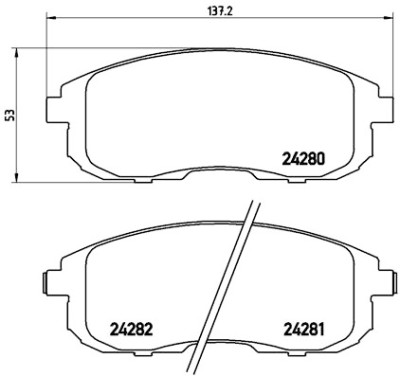Jeu de 4 plaquettes de frein BREMBO P 23 126