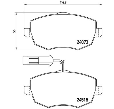 Jeu de 4 plaquettes de frein BREMBO P 23 127