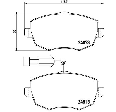 Jeu de 4 plaquettes de frein BREMBO P 23 128