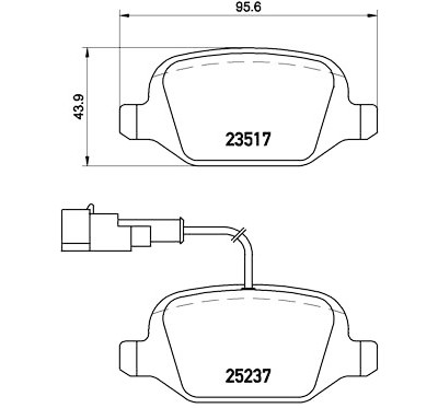 Jeu de 4 plaquettes de frein BREMBO P 23 131