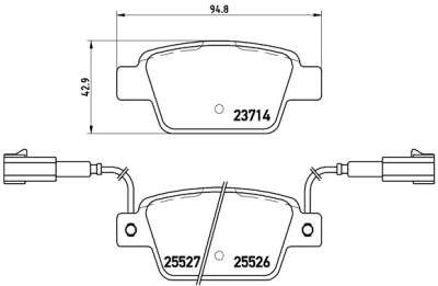 Jeu de 4 plaquettes de frein BREMBO P 23 135