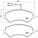 Jeu de 4 plaquettes de frein BREMBO P 23 136