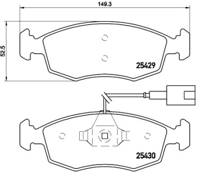 Jeu de 4 plaquettes de frein BREMBO P 23 138