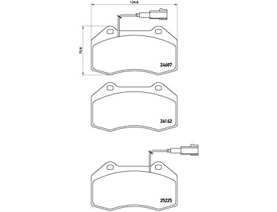 Jeu de 4 plaquettes de frein BREMBO P 23 139