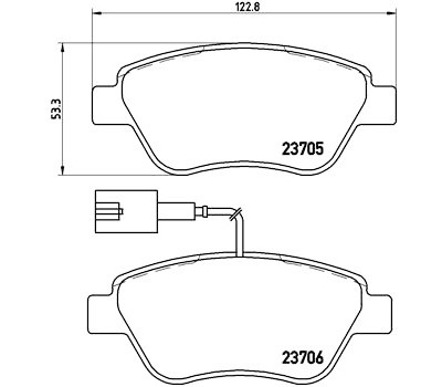 Jeu de plaquettes de frein BREMBO P 23 141