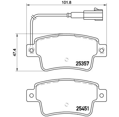 Jeu de 4 plaquettes de frein BREMBO P 23 142