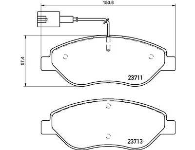 Jeu de 4 plaquettes de frein BREMBO P 23 145