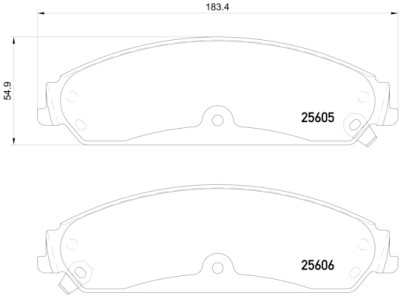 Jeu de 4 plaquettes de frein BREMBO P 23 149