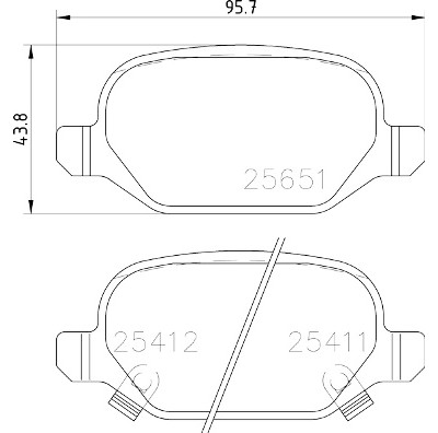 Jeu de 4 plaquettes de frein BREMBO P 23 151