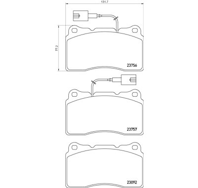 Jeu de 4 plaquettes de frein BREMBO P 23 154