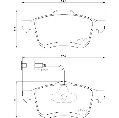 Jeu de 4 plaquettes de frein BREMBO P 23 163