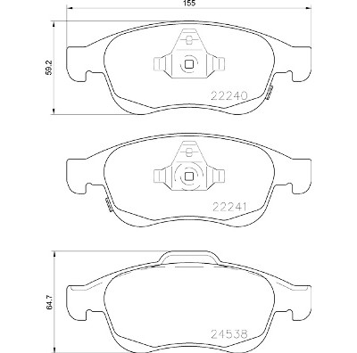 Jeu de 4 plaquettes de frein BREMBO P 23 165