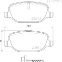Jeu de 4 plaquettes de frein BREMBO P 23 166