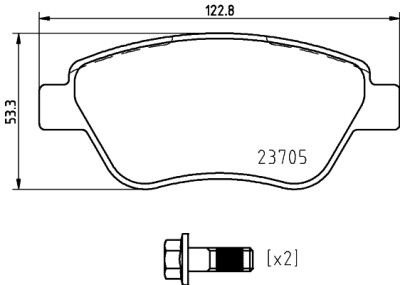 Jeu de 4 plaquettes de frein BREMBO P 23 169