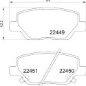 Jeu de 4 plaquettes de frein BREMBO P 23 179