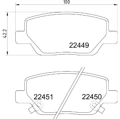 Jeu de 4 plaquettes de frein BREMBO P 23 179