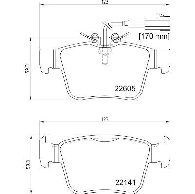 Jeu de 4 plaquettes de frein BREMBO P 23 180