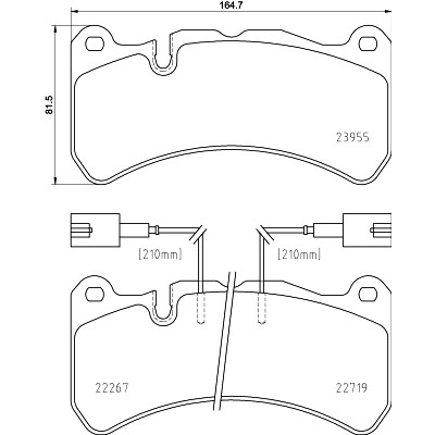 Jeu de 4 plaquettes de frein BREMBO P 23 186