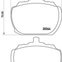 Jeu de 4 plaquettes de frein BREMBO P 24 004