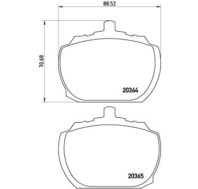 Jeu de 4 plaquettes de frein BREMBO P 24 004