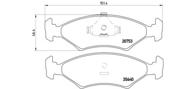 Jeu de 4 plaquettes de frein BREMBO P 24 006