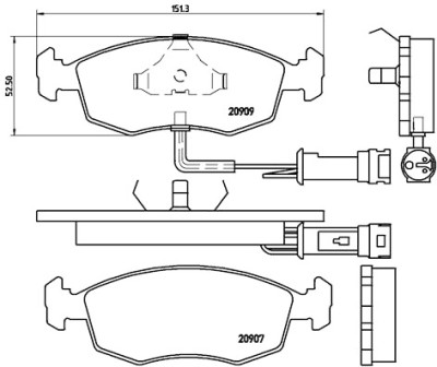 Jeu de 4 plaquettes de frein BREMBO P 24 007