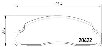 Jeu de 4 plaquettes de frein BREMBO P 24 009