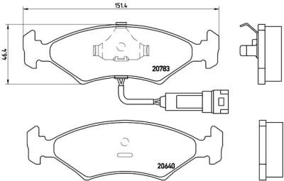 Jeu de 4 plaquettes de frein BREMBO P 24 012