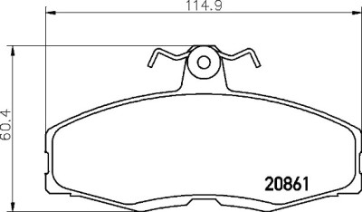 Jeu de 4 plaquettes de frein BREMBO P 24 013