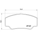 Jeu de 4 plaquettes de frein BREMBO P 24 023
