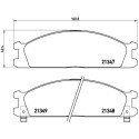 Jeu de 4 plaquettes de frein BREMBO P 24 026
