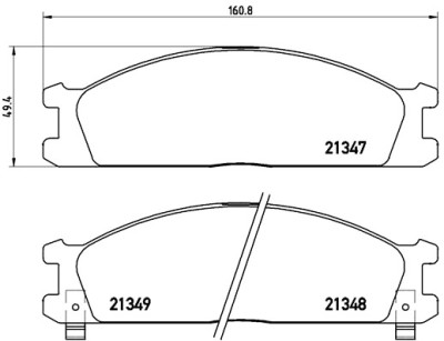Jeu de 4 plaquettes de frein BREMBO P 24 026