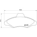 Jeu de 4 plaquettes de frein BREMBO P 24 029