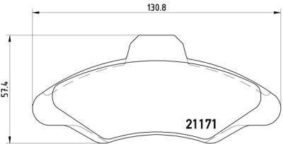 Jeu de 4 plaquettes de frein BREMBO P 24 029