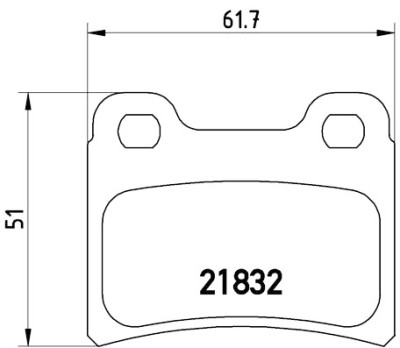 Jeu de 4 plaquettes de frein BREMBO P 24 030