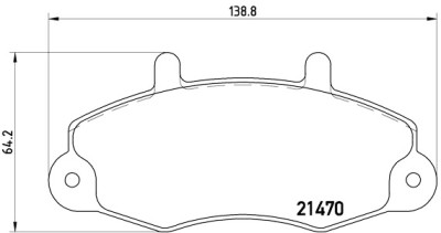 Jeu de 4 plaquettes de frein BREMBO P 24 032