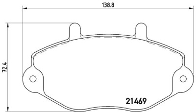 Jeu de 4 plaquettes de frein BREMBO P 24 033