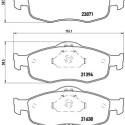 Jeu de 4 plaquettes de frein BREMBO P 24 034